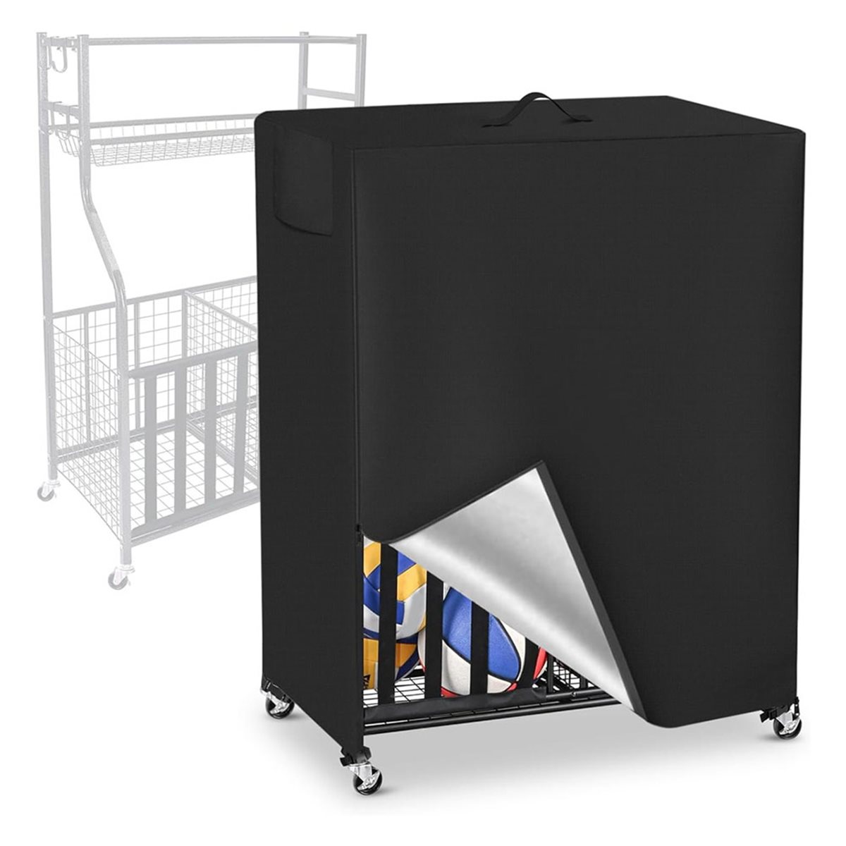 Sports Equipment Organizer Rack - Copertura per rack da basket Copertura