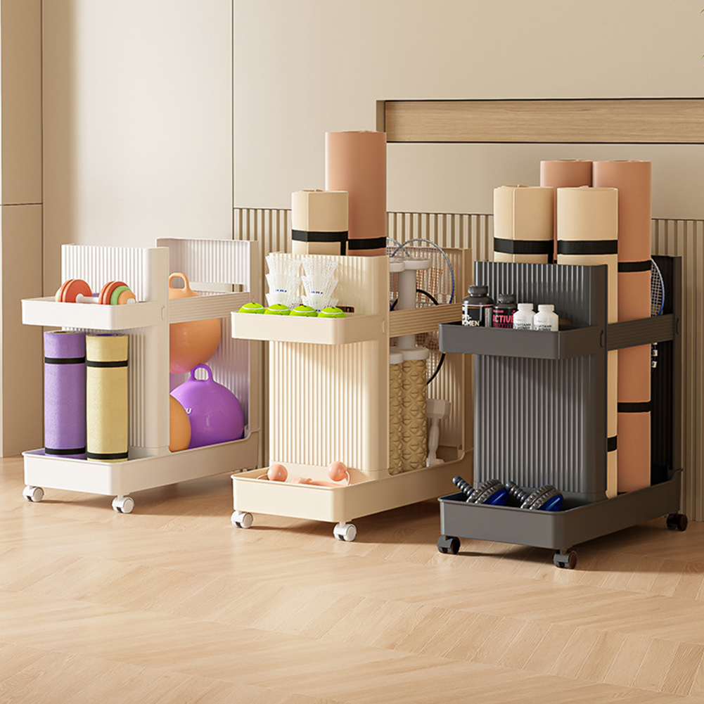 Sports Equipment Organizer Rack - Porta Attrezzature da Palestra con Ruote,