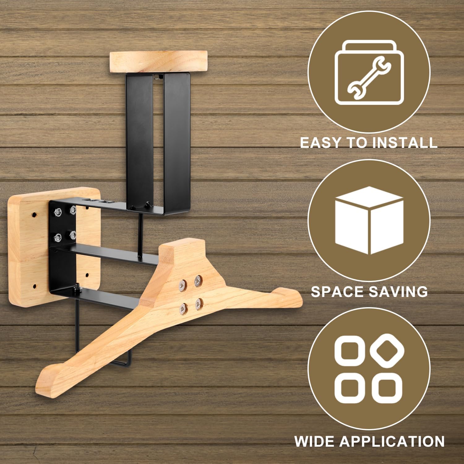 Sports Equipment Organizer Rack - ​ Supporto da parete in legno