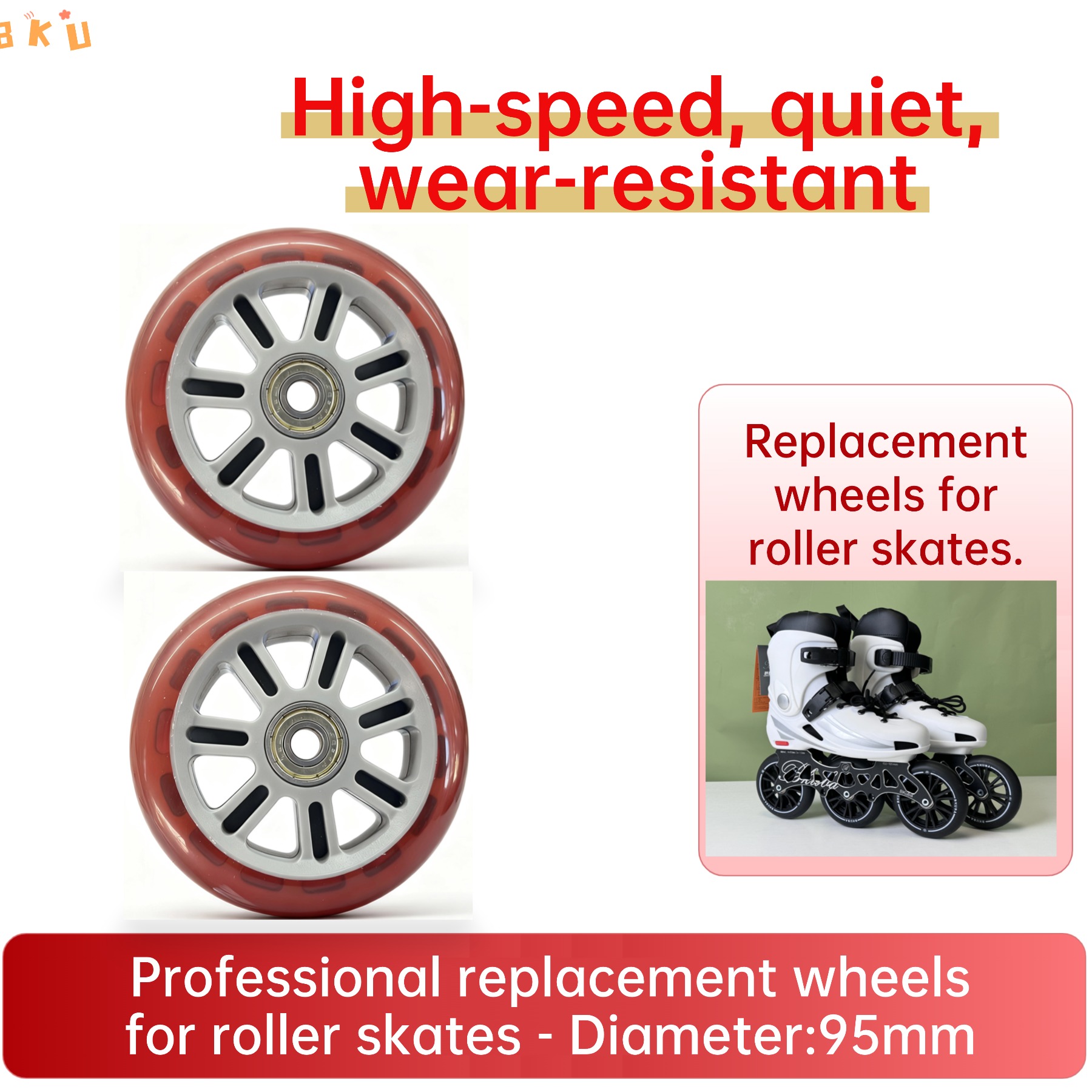 Ruote in PU da 95 mm, confezio - Roller Skate Inline recensione e prezzo