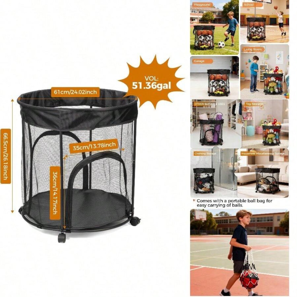 Carrello Portapalloni da 51,36 - Sports Equipment Cart On Wheels recensione e prezzo